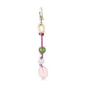 Engaging Oblong Rose Quartz Gemstone Earrings